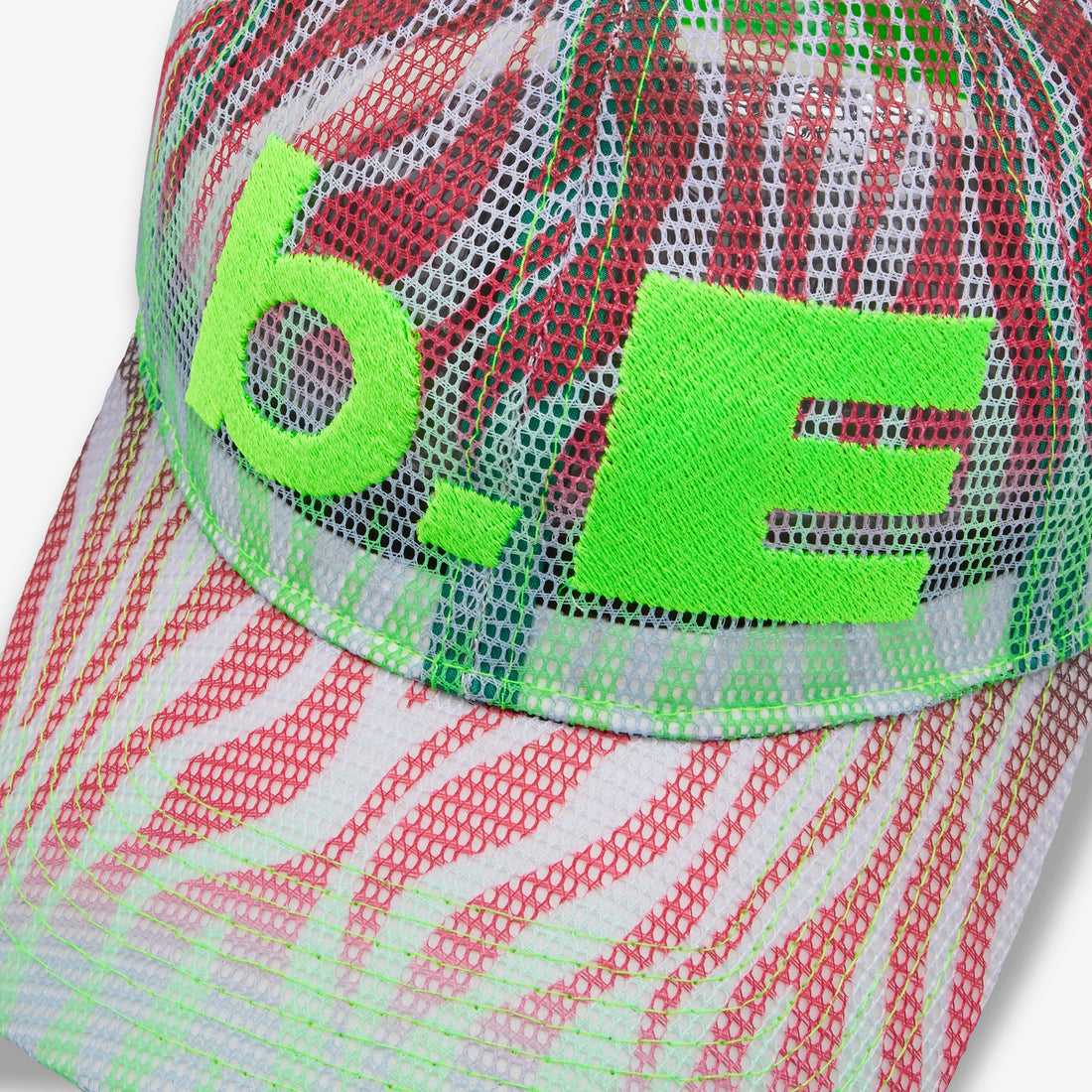 B.E Hat Multi Zebra Mesh | Highlighter Headwear
