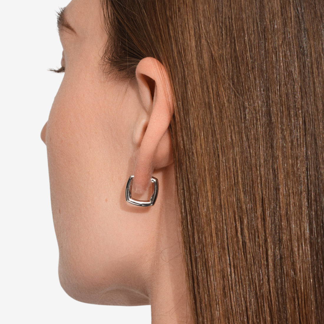 Frame Hoops Small Silver Jewellery