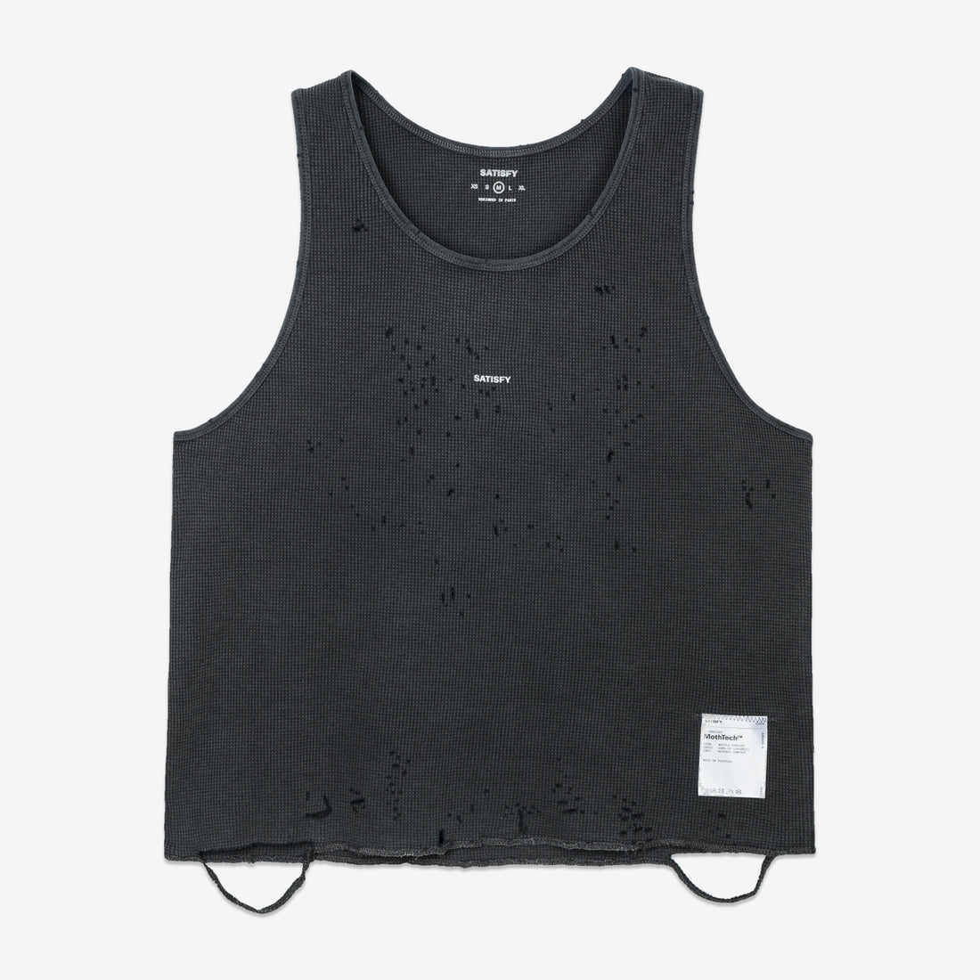 MothTech™ Waffle Singlet Aged Black Tees