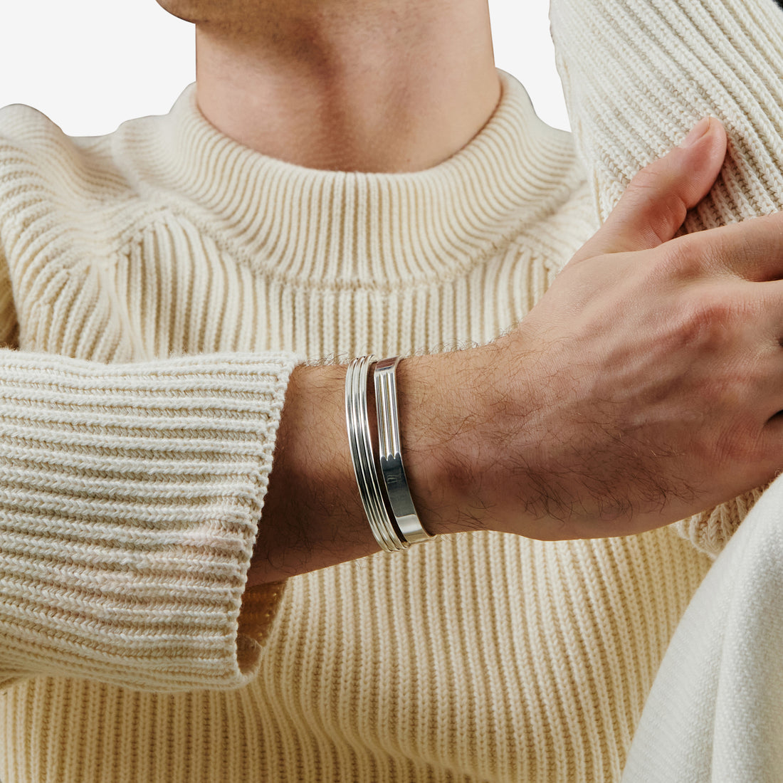 30g Polished Sterling Silver Godron Bracelet Jewellery