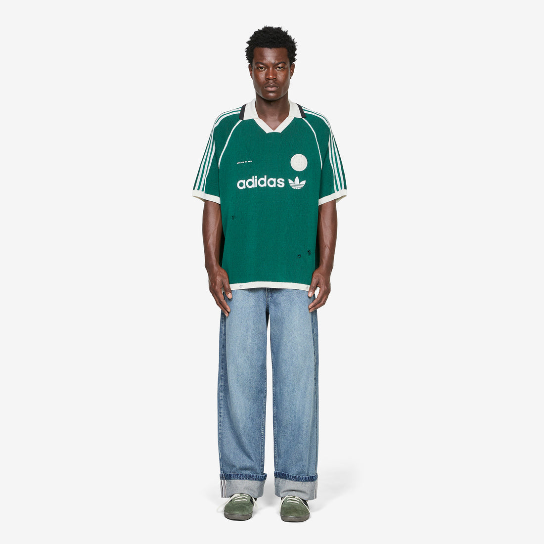 Song for the Mute x Adi008 Sweaterpolo Collegiate Green | Black Shirts