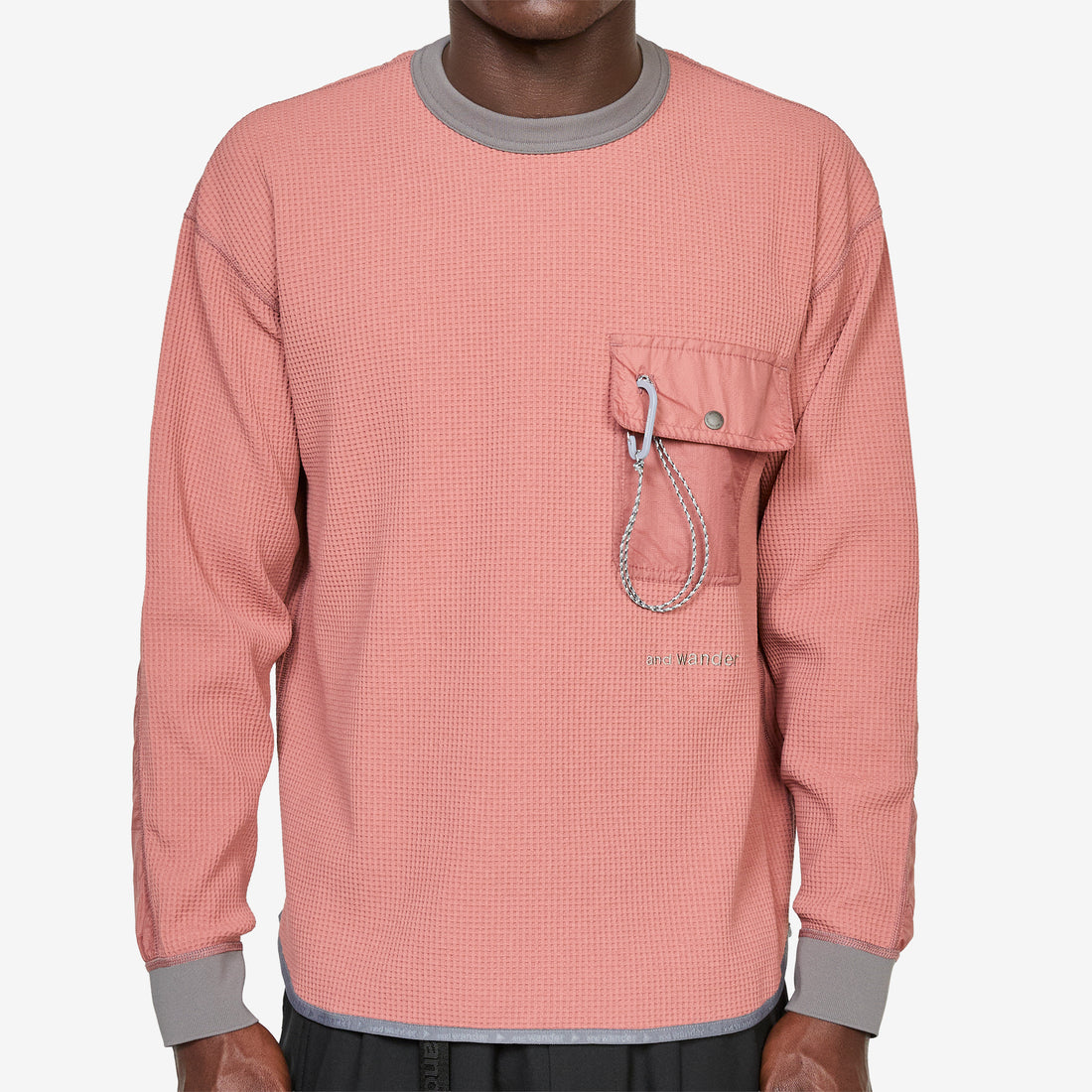 PE Waffle Longsleeve T-Shirt Pink Tees