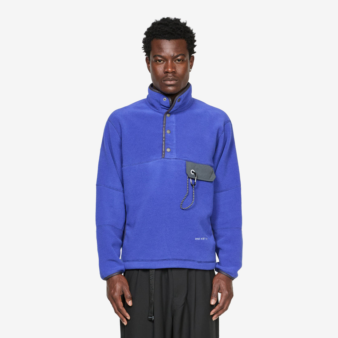 Wool Fleece Pullover Blue Jumpers