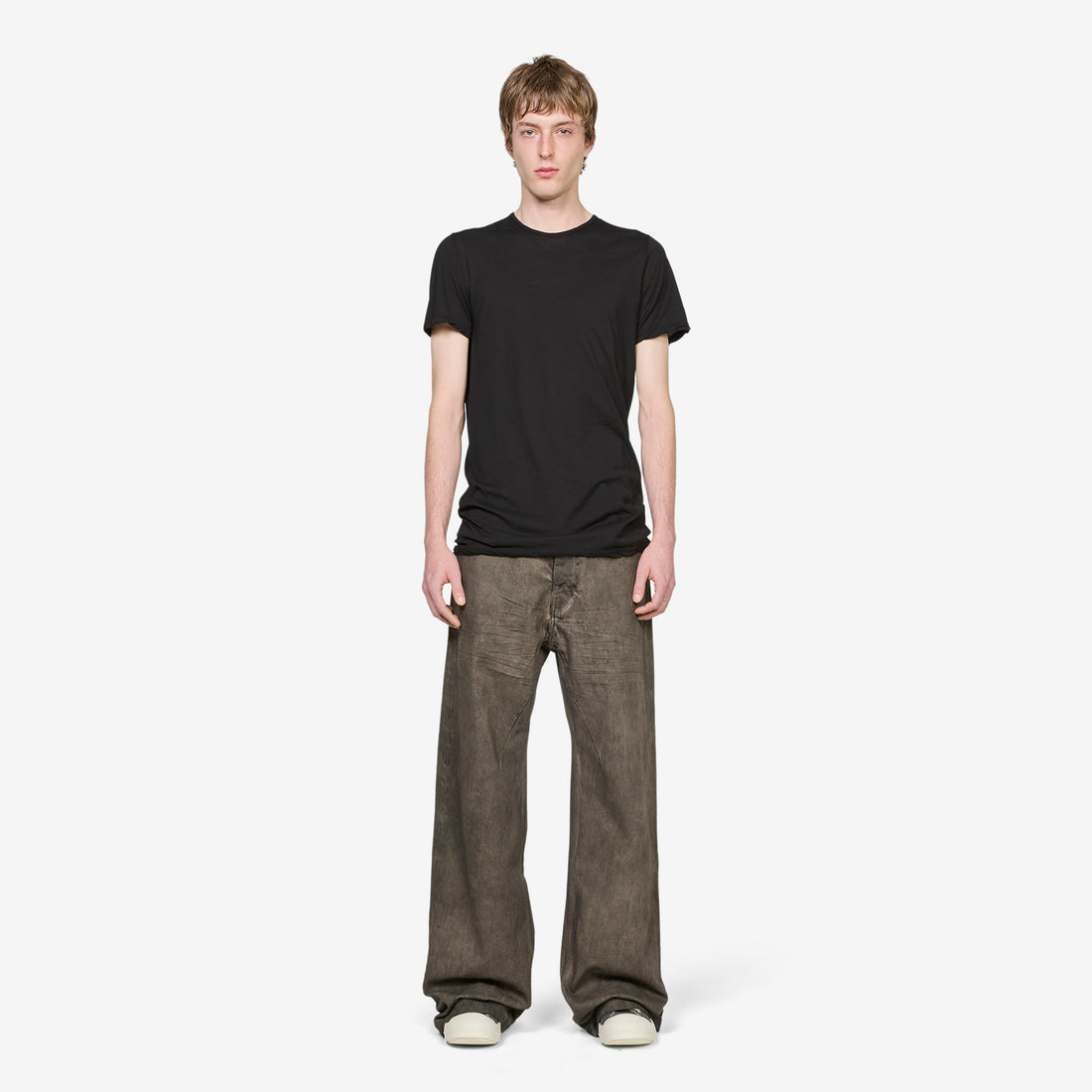 Level T-Shirt Black Cotton Gauze Jersey Tees