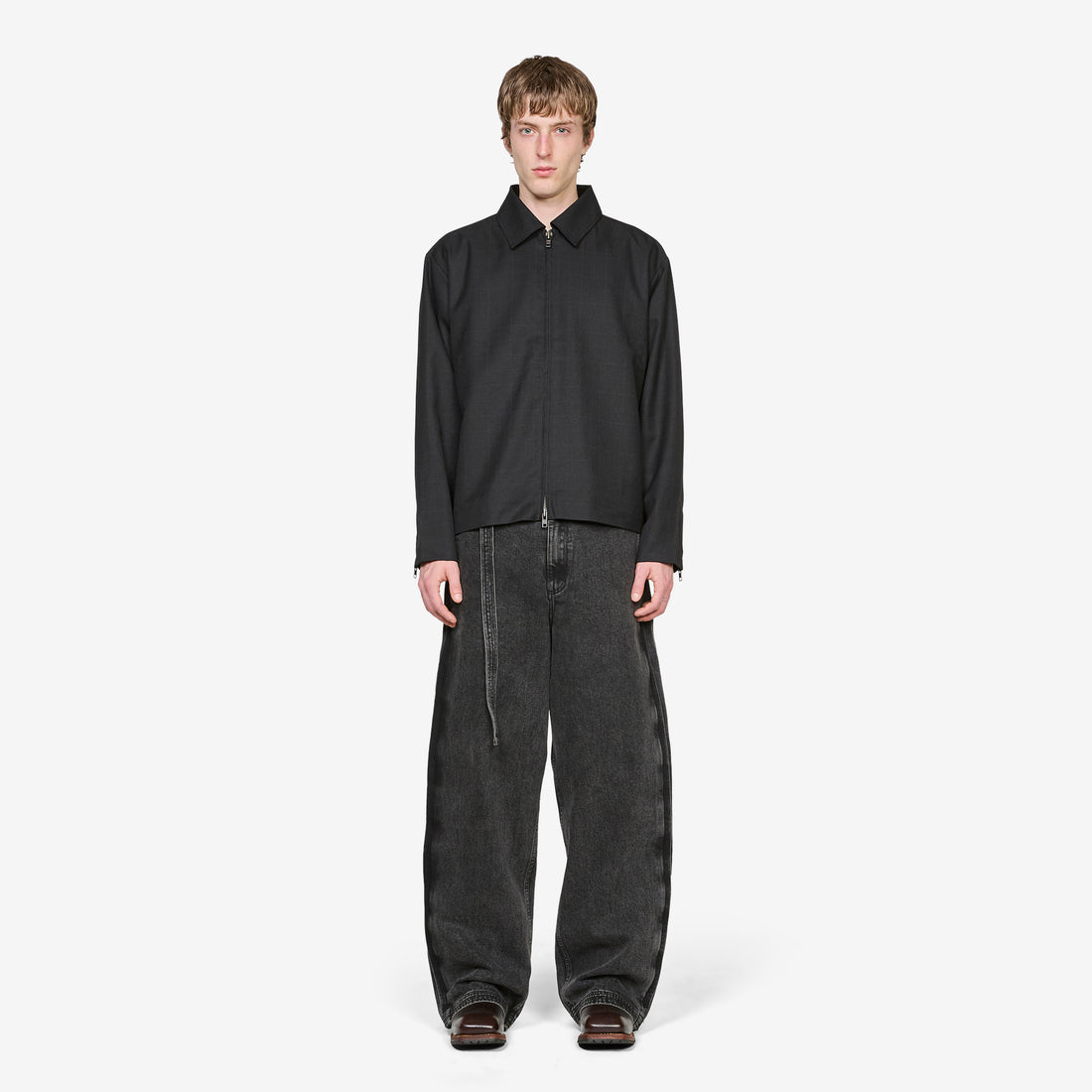 Zip Coach Black Plaid Jackets