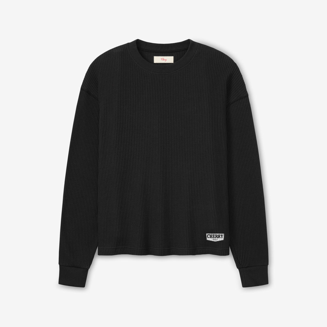 Chevron Logo Longsleeve Thermal Black Tees