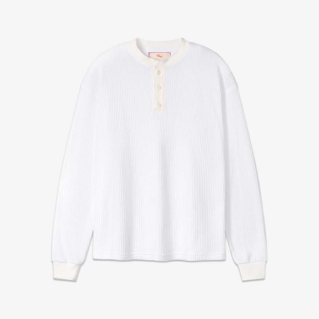Henley Thermal White Tees