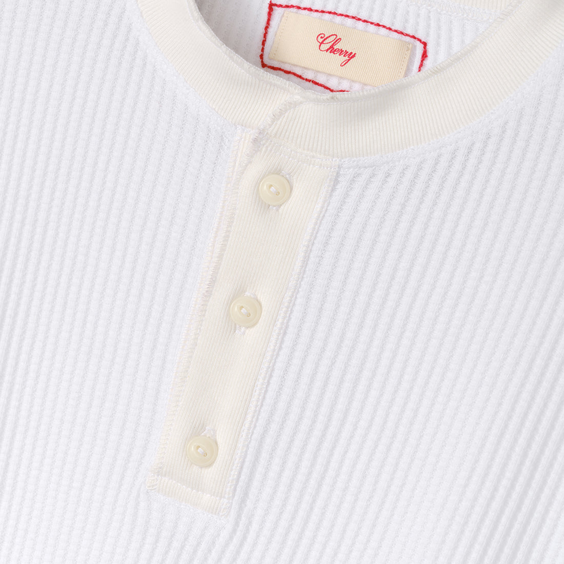 Henley Thermal White Tees