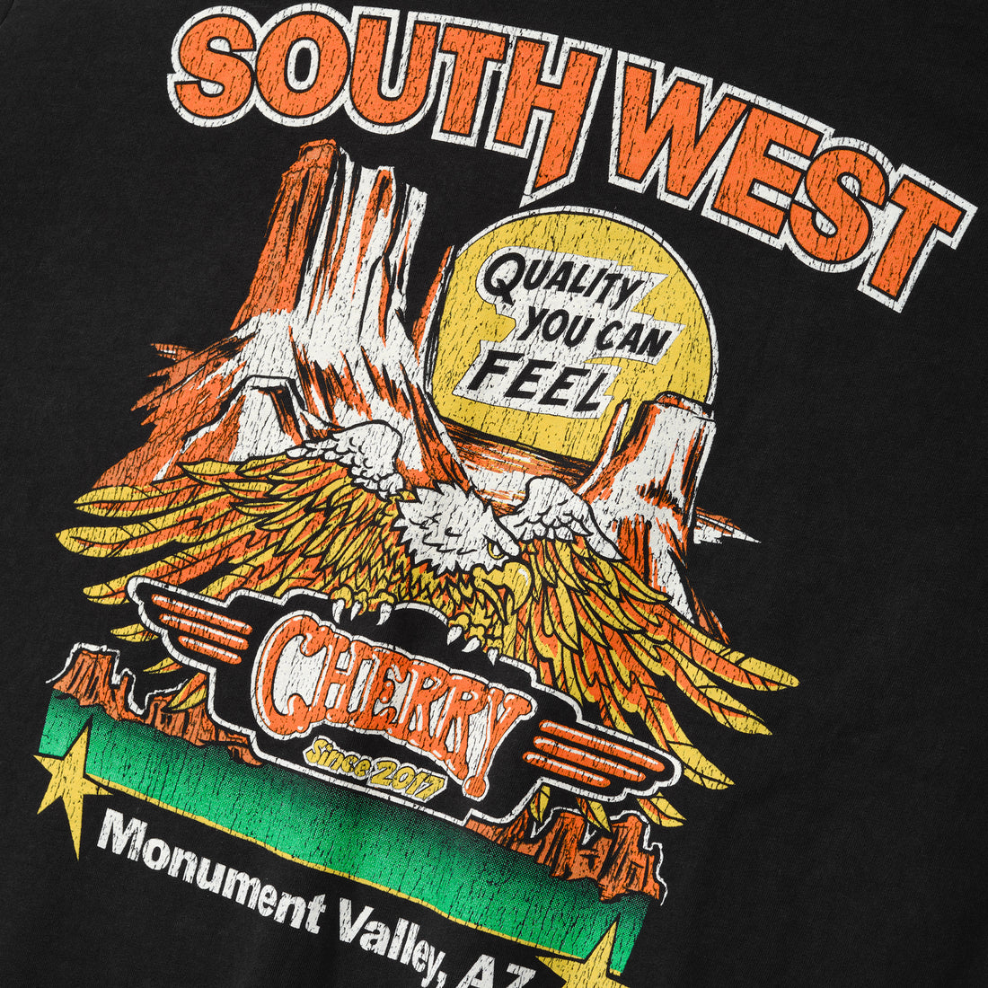 Southwest Layered Thermal T-Shirt Vintage Black Tees