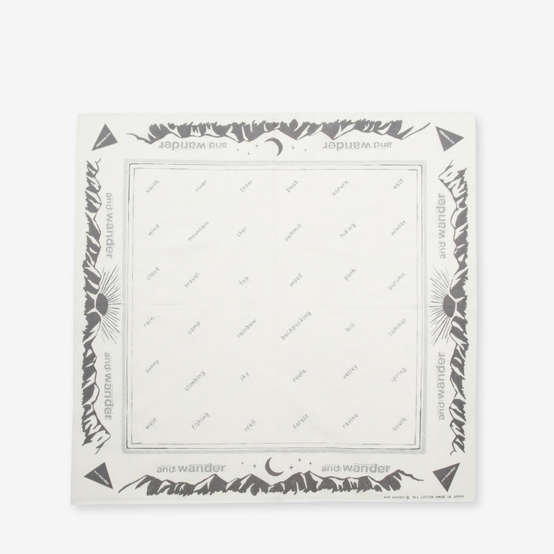 Reflective Words Bandana Off White Accessories