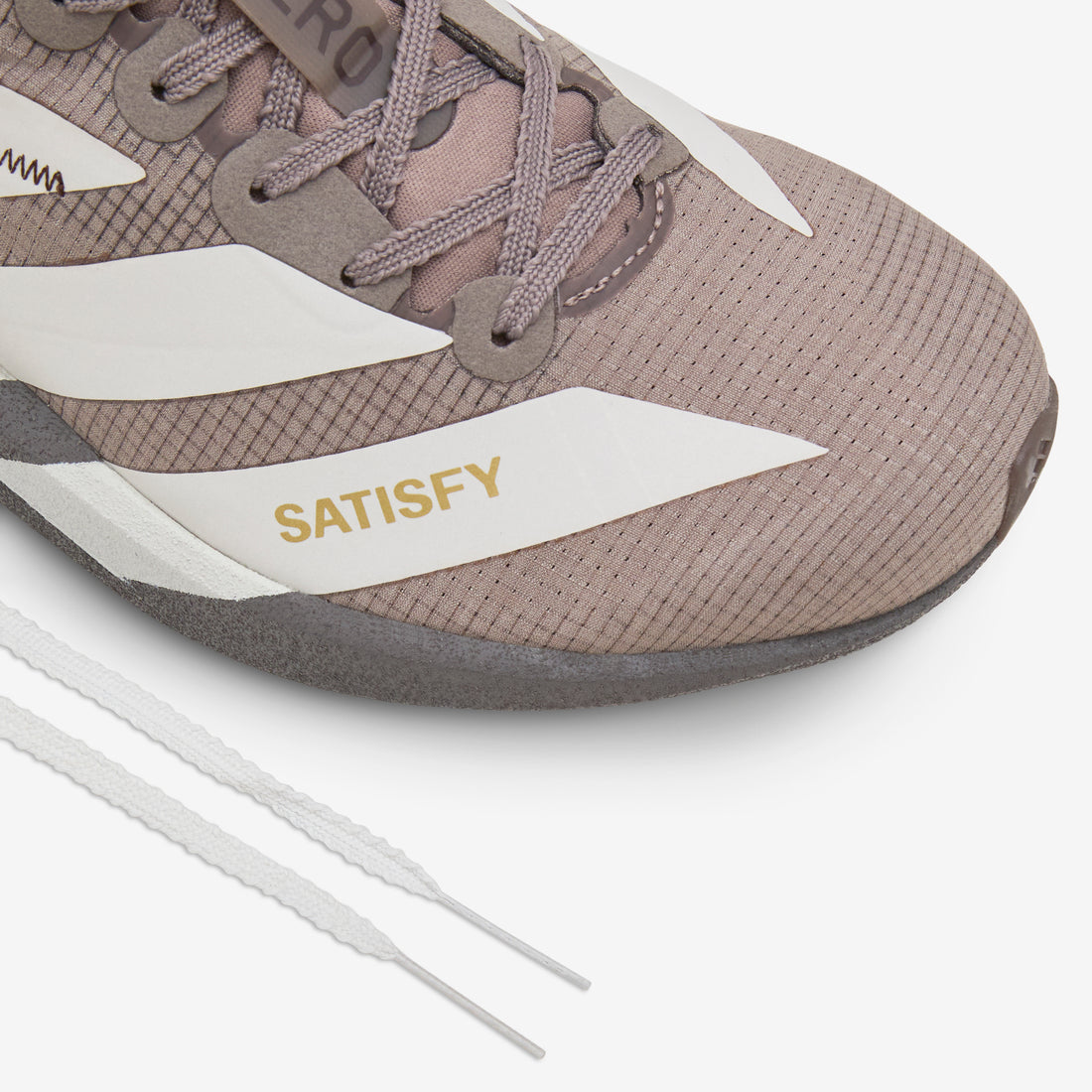 Satisfy x Women's Adizero Adios Brown | Pearl Metallic | Charcoal Footwear
