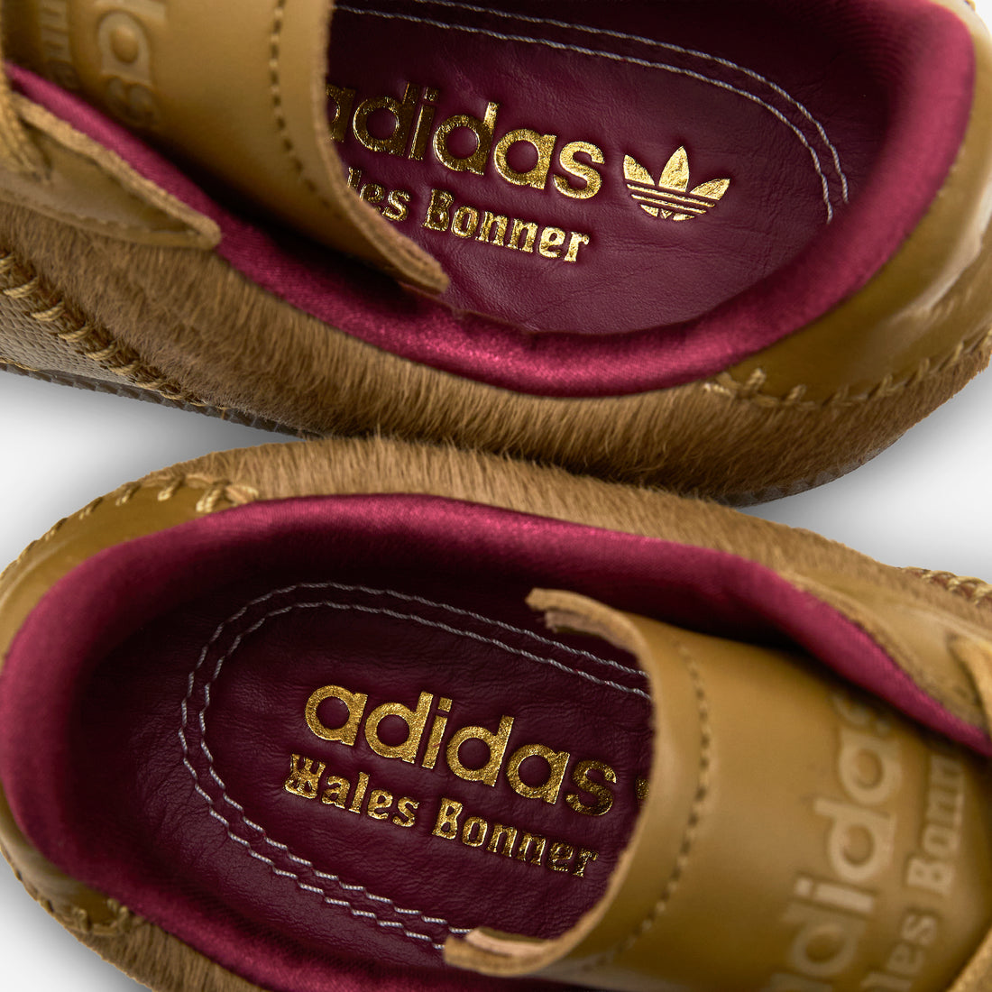 Wales Bonner x BW Army Khaki Pony Noble Maroon | Gold Metallic | Wonder White Footwear