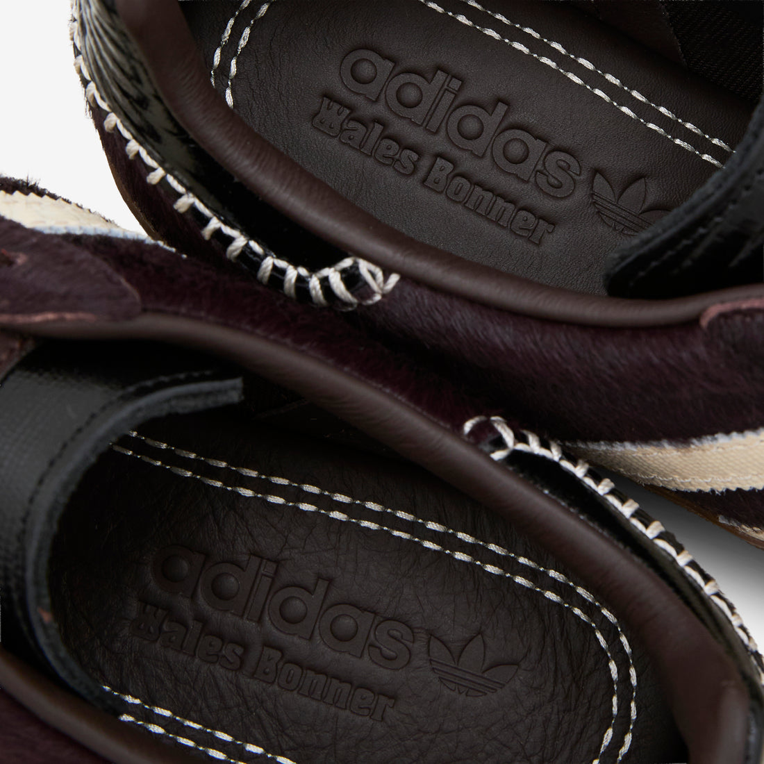 Wales Bonner x Gazelle Pony Aurora Coffee | Wonder White | Core Black Footwear