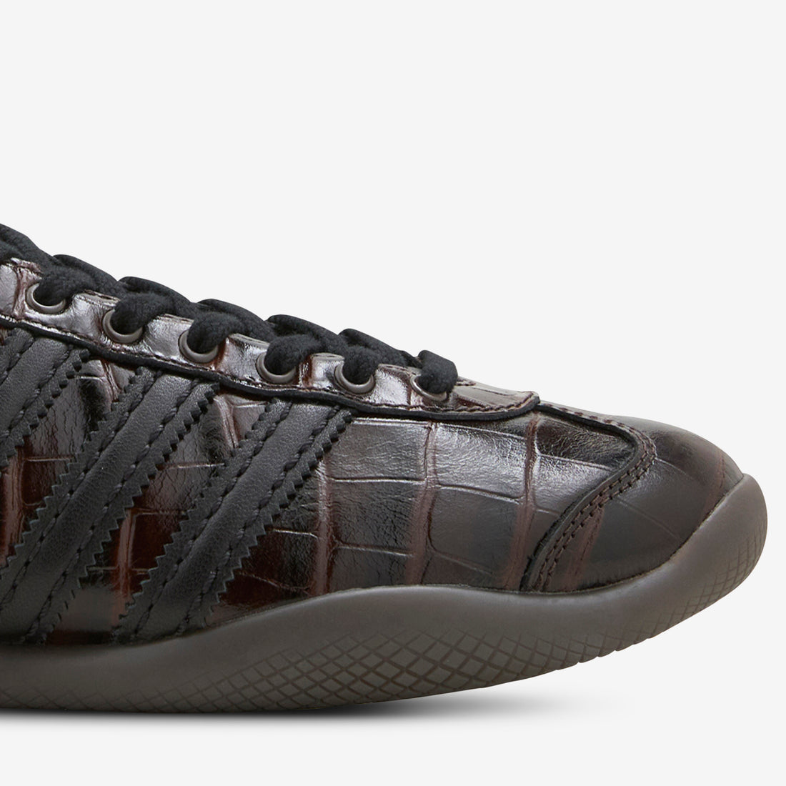 Wales Bonner x Karintha Croc Dark Brown | Core Black | Gold Metallic Footwear