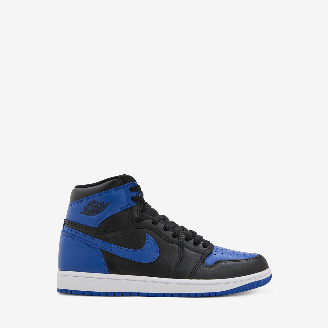 Grade School Air Jordan 1 Retro High OG 'Royal' Black | Game Royal | White Footwear