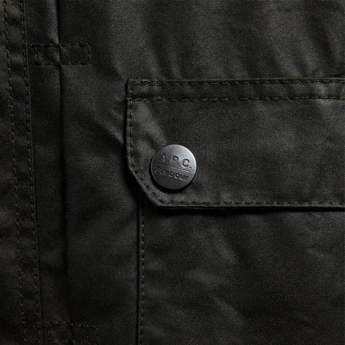 A.P.C. x Beaufort Waxed Jacket Dark Sage Jackets
