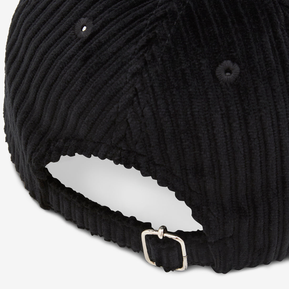 Corduroy Baseball Cap Black Headwear