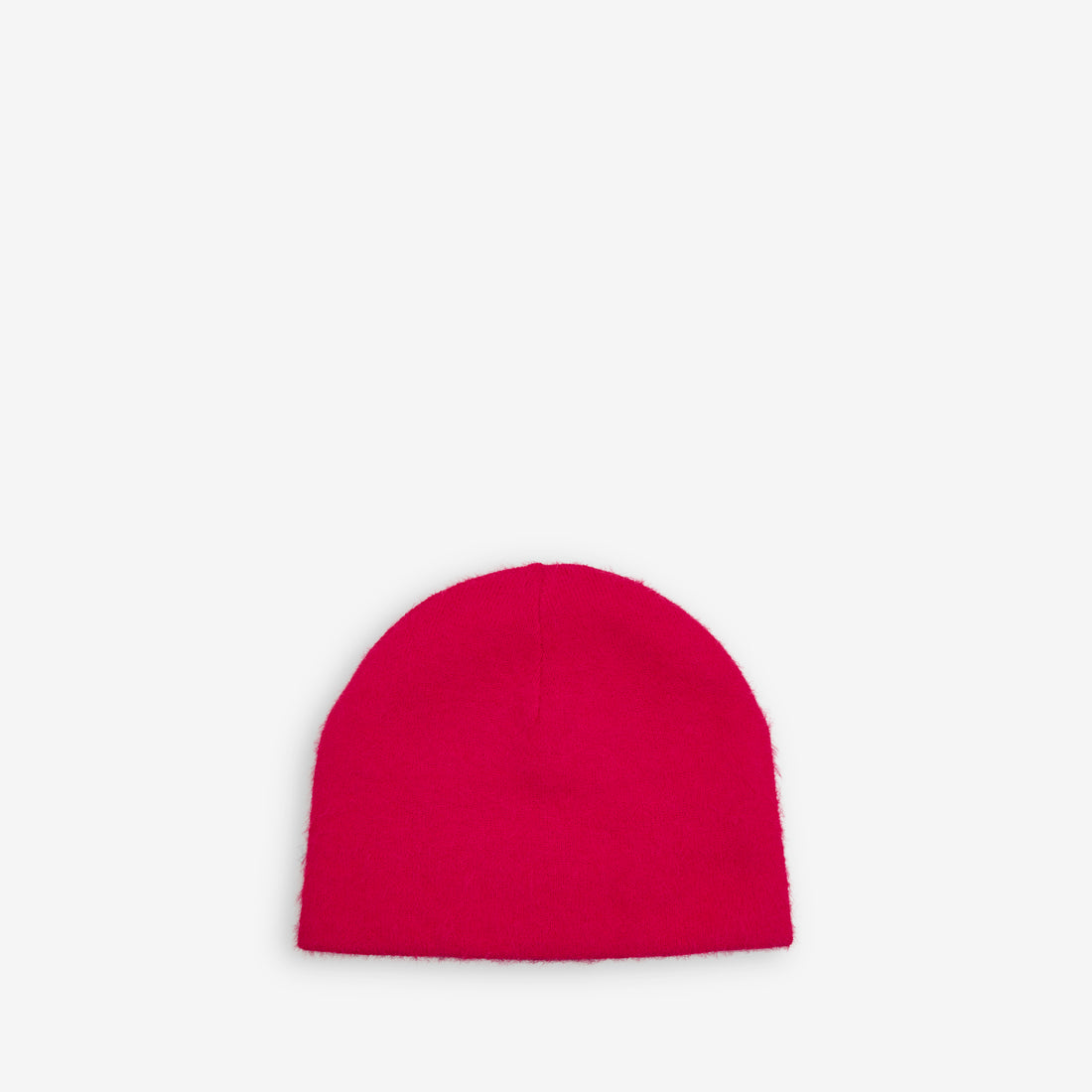 Fluffy Reversible Skull Beanie Red Headwear