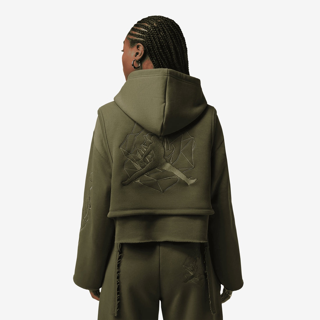 Teyana Taylor x Layer Hoodie Rough Green Jumpers