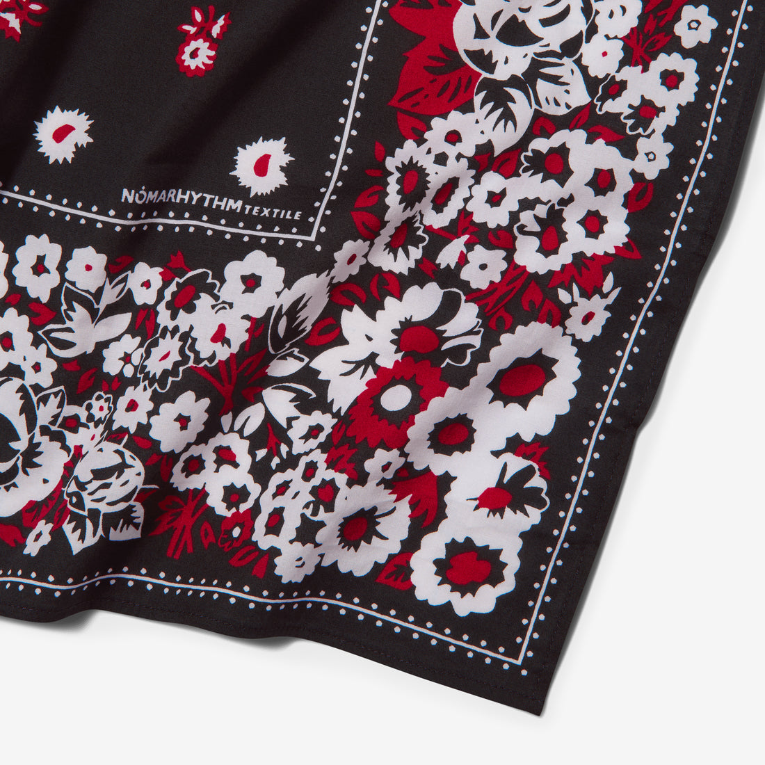 NOMARHYTHM TEXTILE x Scarf Black | White | University Red Accessories