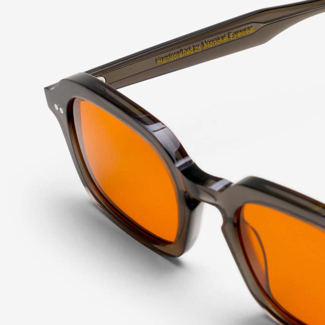 Albin Black Smoke | Orange Solid Lens Eyewear