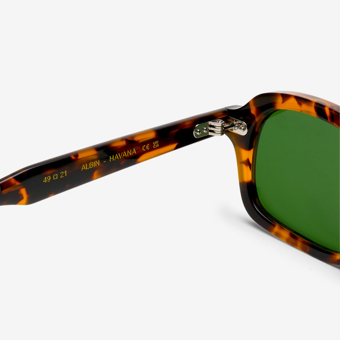 Albin Havana | Green Solid Lens Eyewear