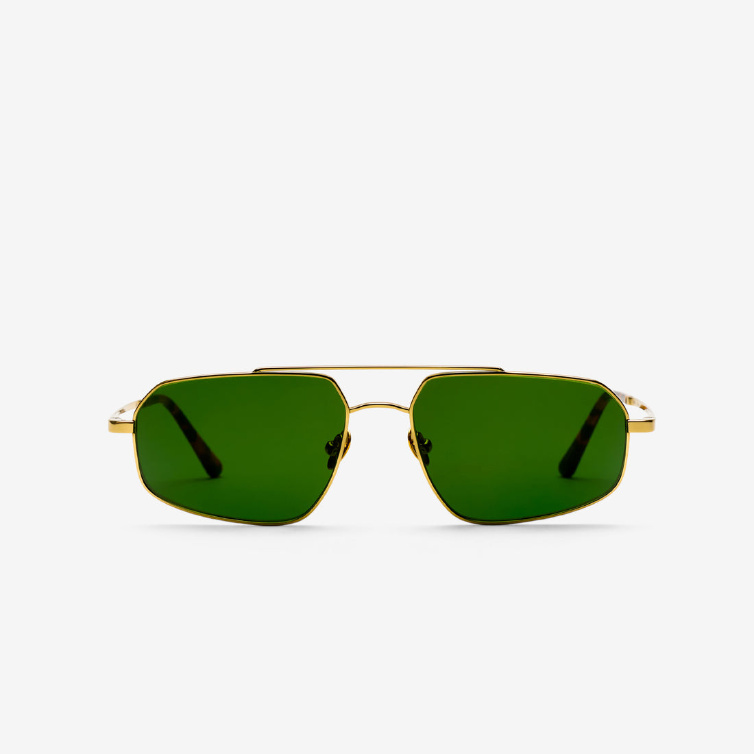 Arden Gold | Green Solid Lens Eyewear