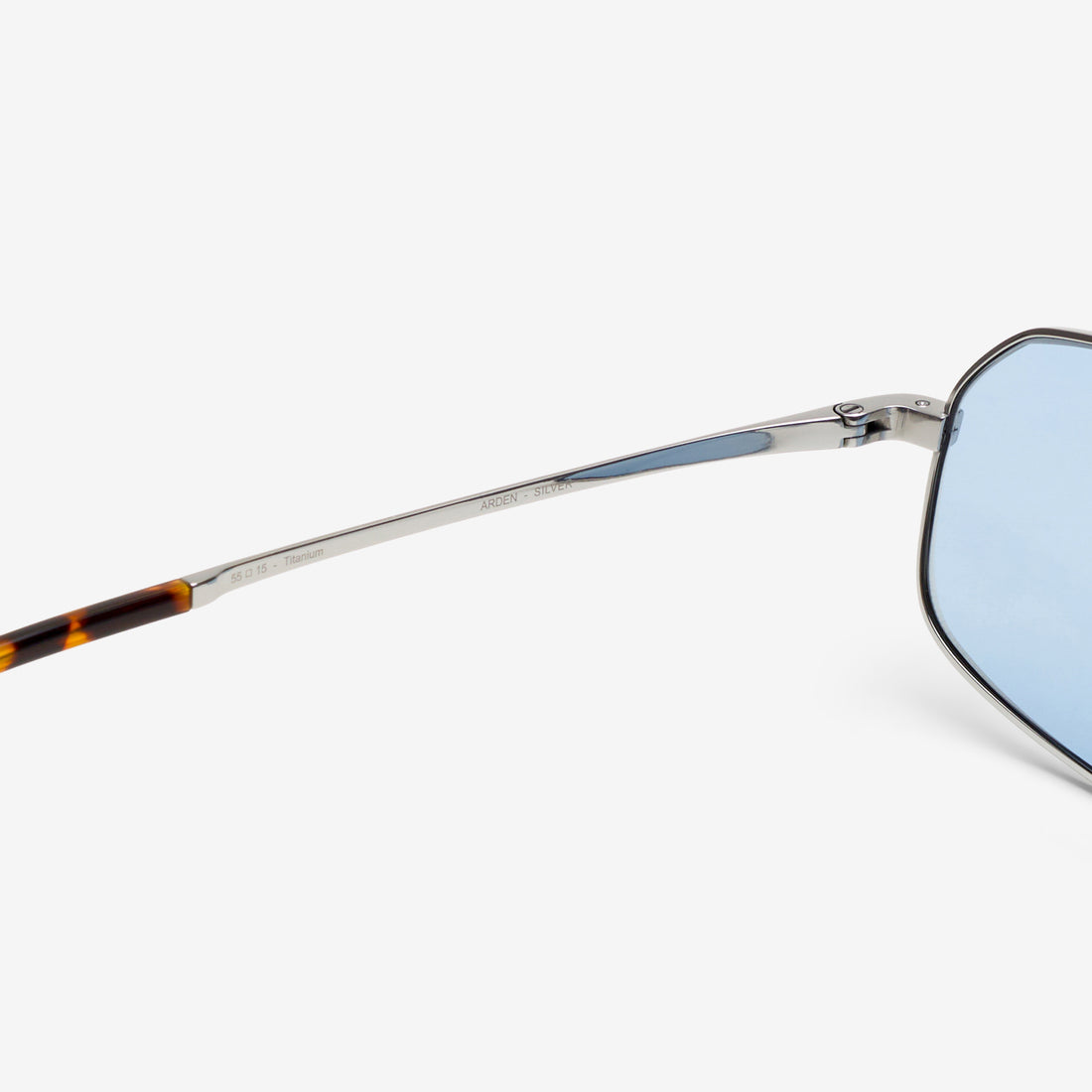 Arden Silver | Blue Solid Lens Eyewear