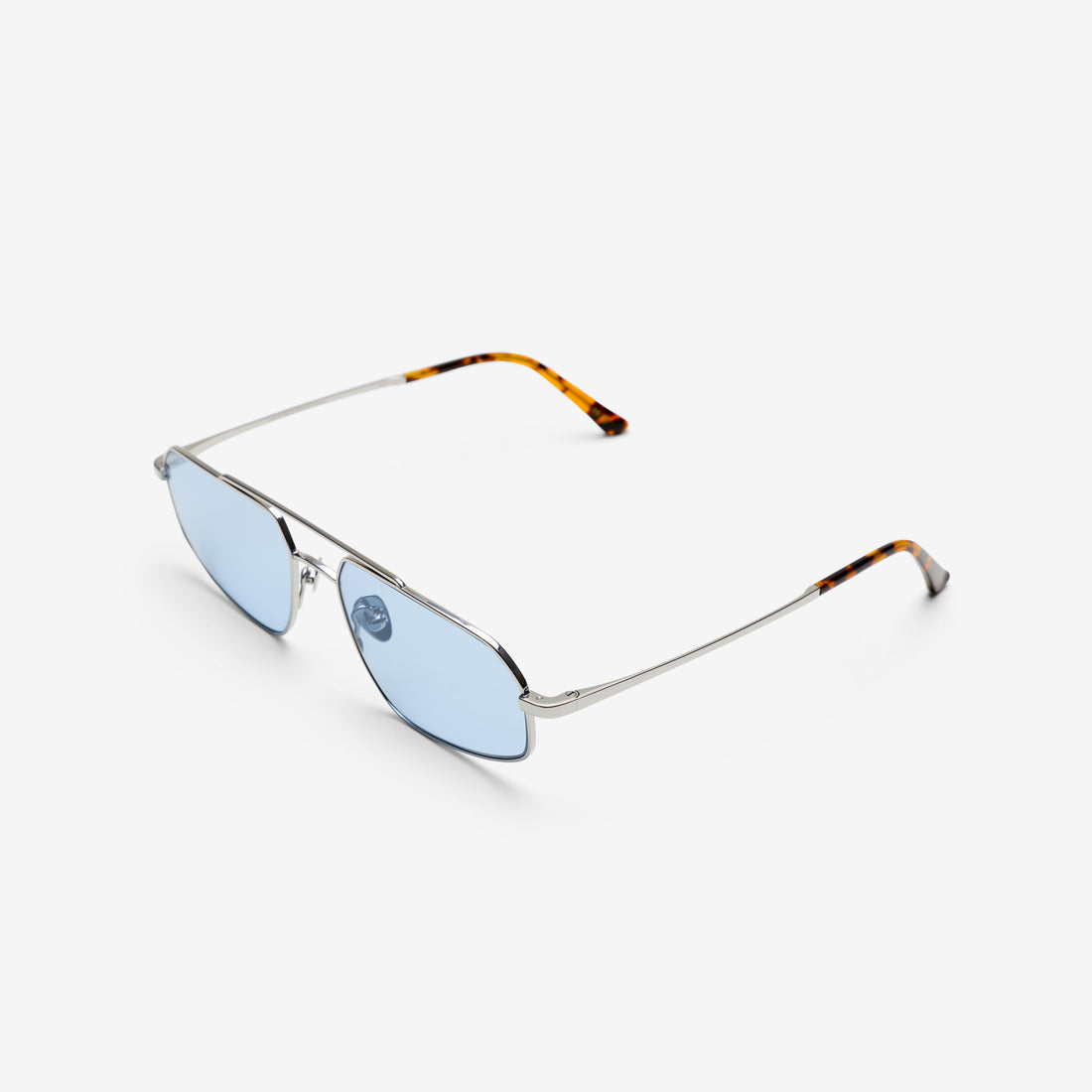 Arden Silver | Blue Solid Lens Eyewear