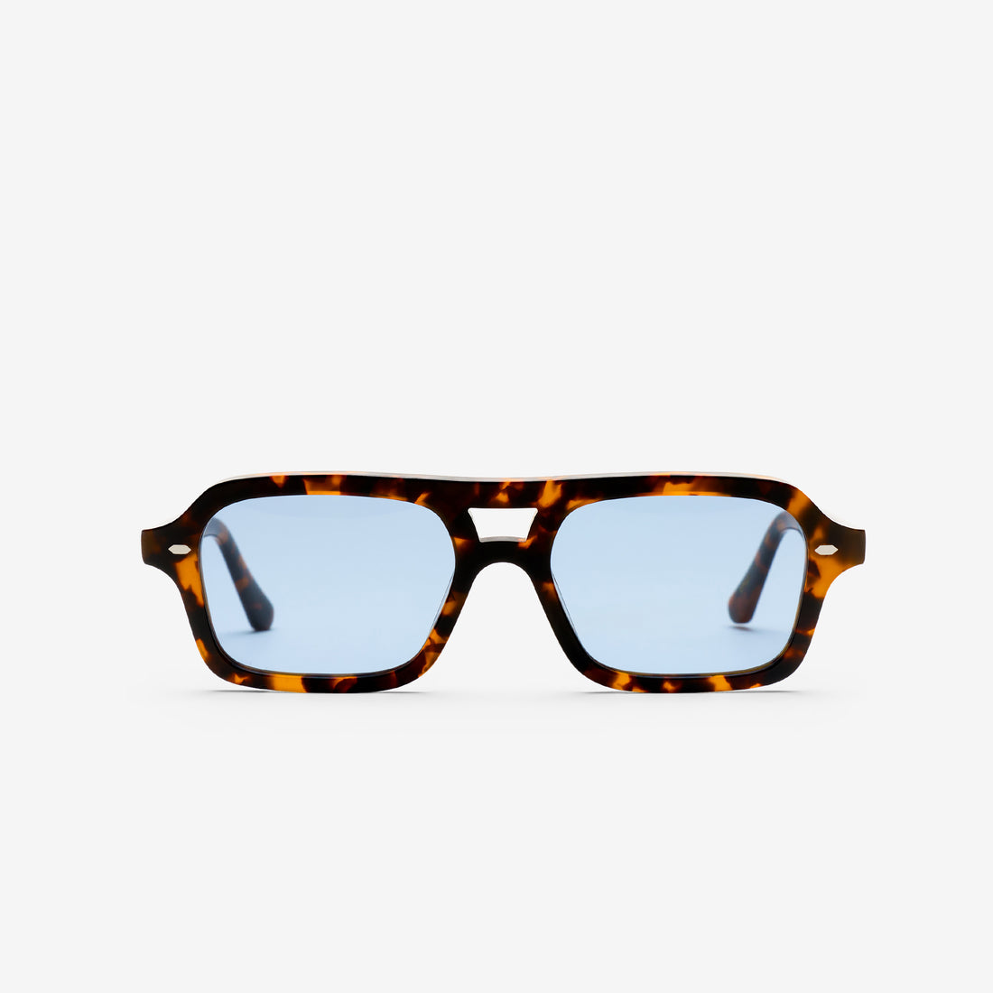 Arvid Havana | Blue Solid Lens Eyewear