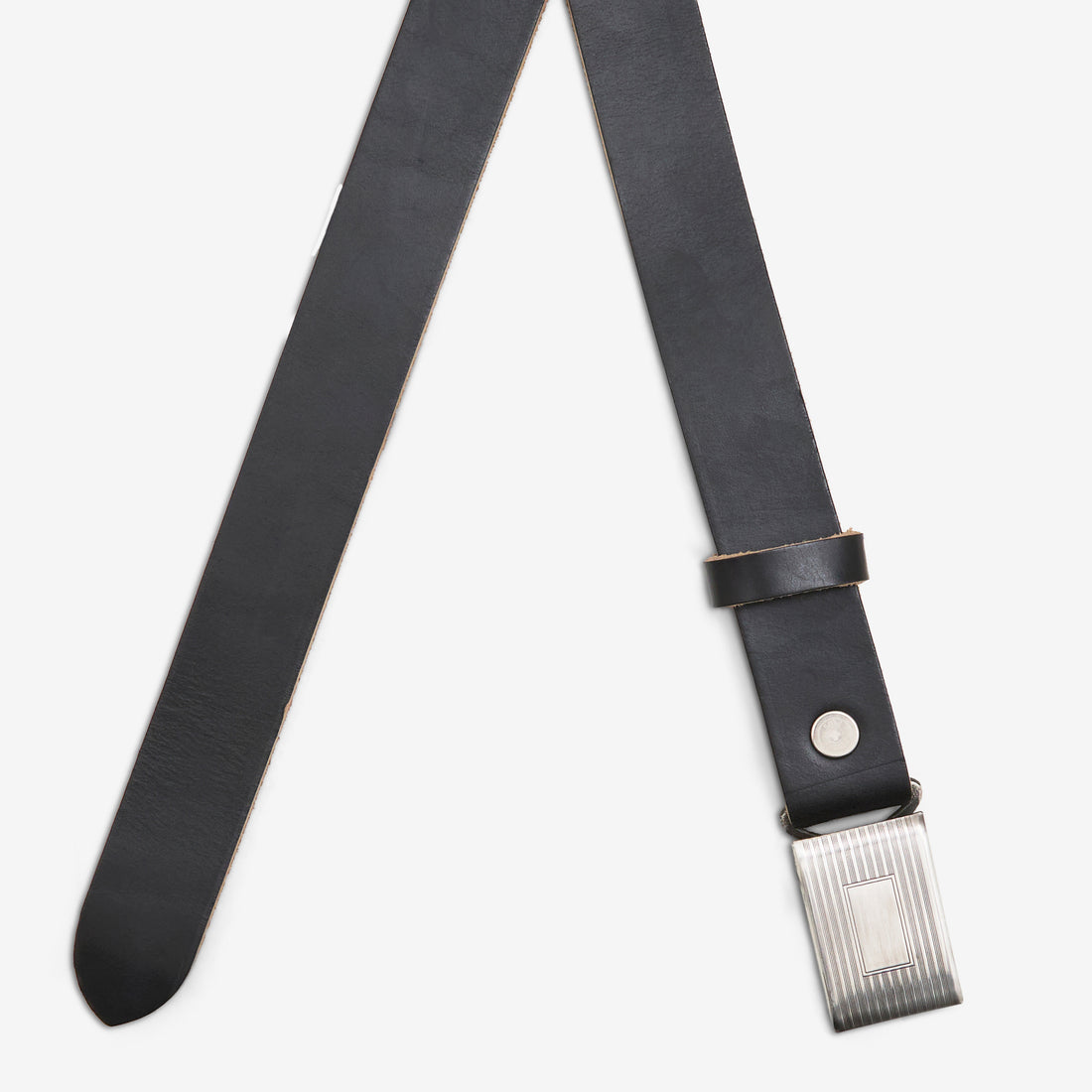 Plate Belt Horween Leather Black Accessories