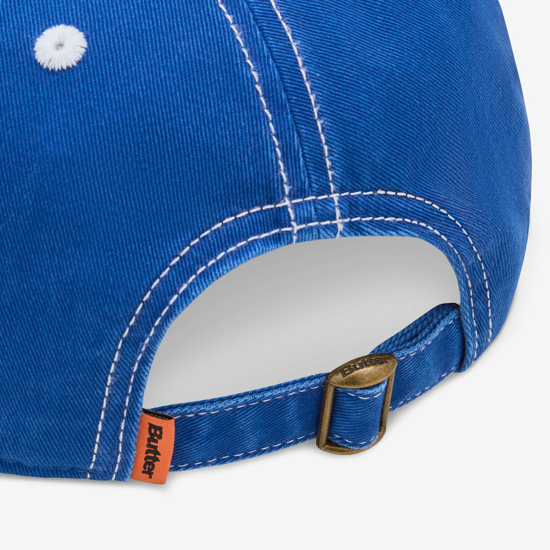 Rounded Logo 6 Panel Cap Washed Cobalt Headwear