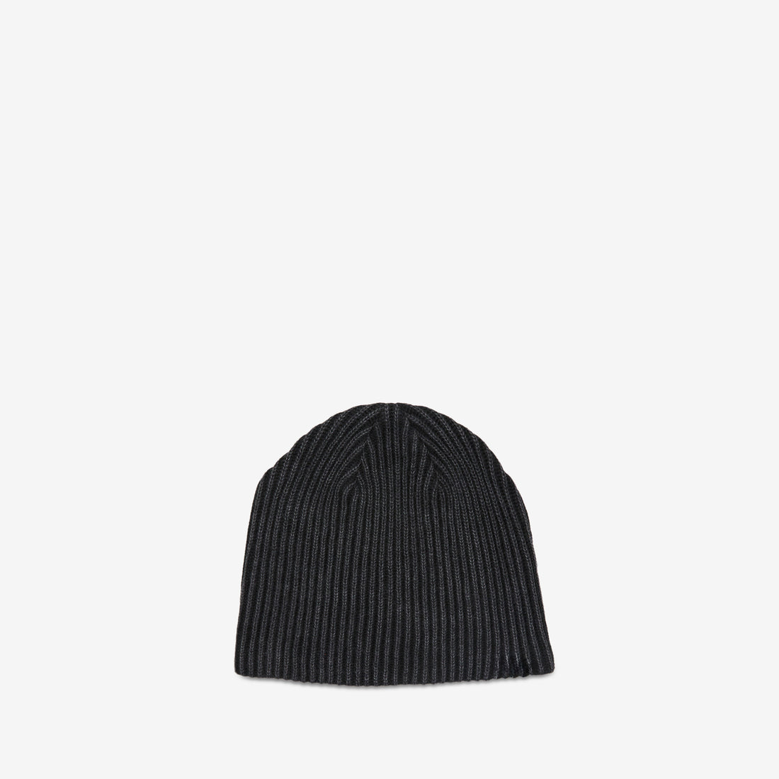 Ribbed Skully Beanie Washed Black Headwear