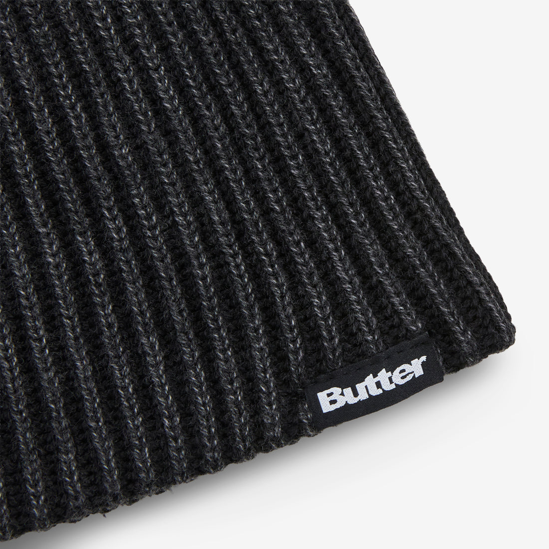 Ribbed Skully Beanie Washed Black Headwear