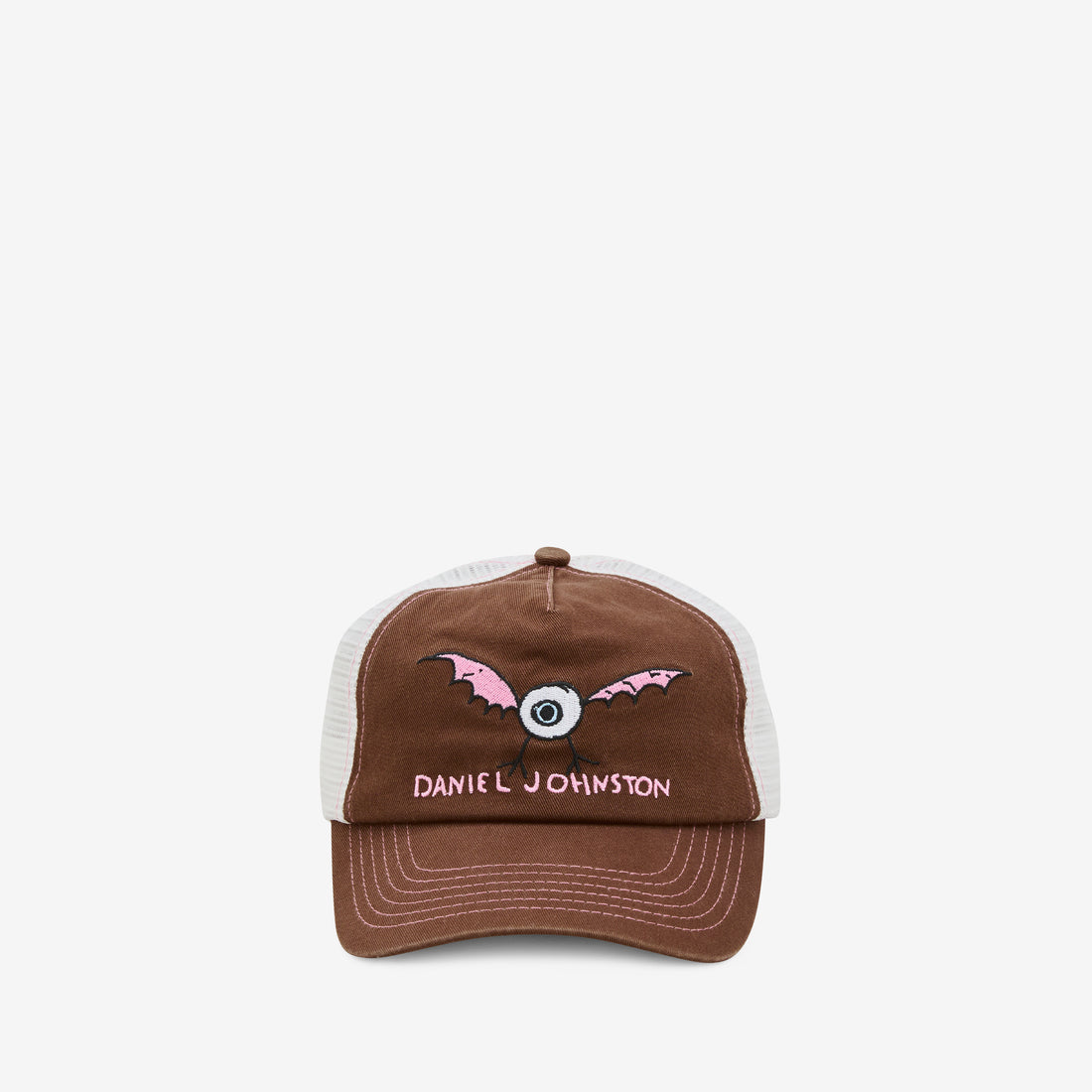Daniel Johnston Eye Trucker Cap Brown Headwear