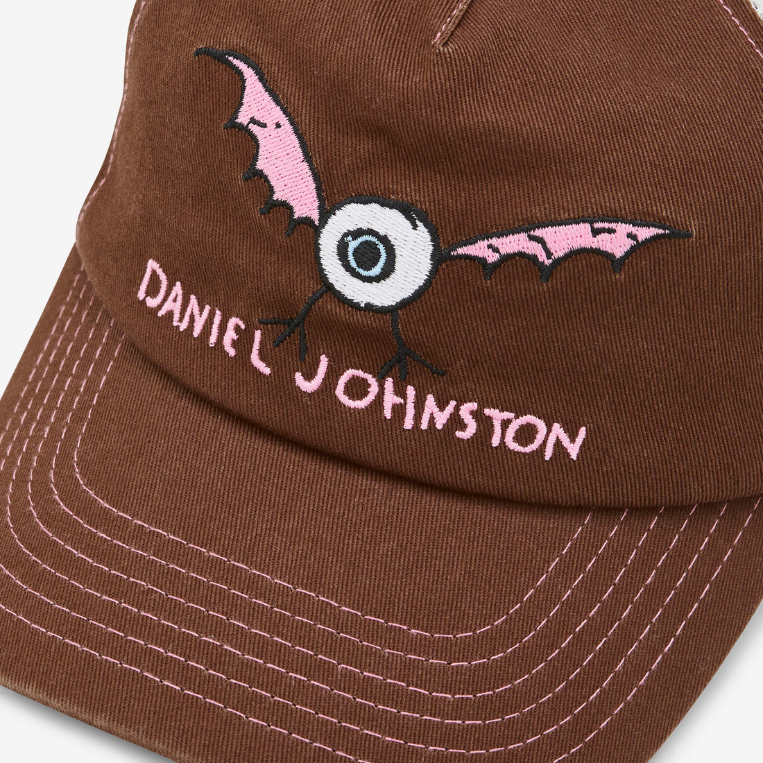 Daniel Johnston Eye Trucker Cap Brown Headwear
