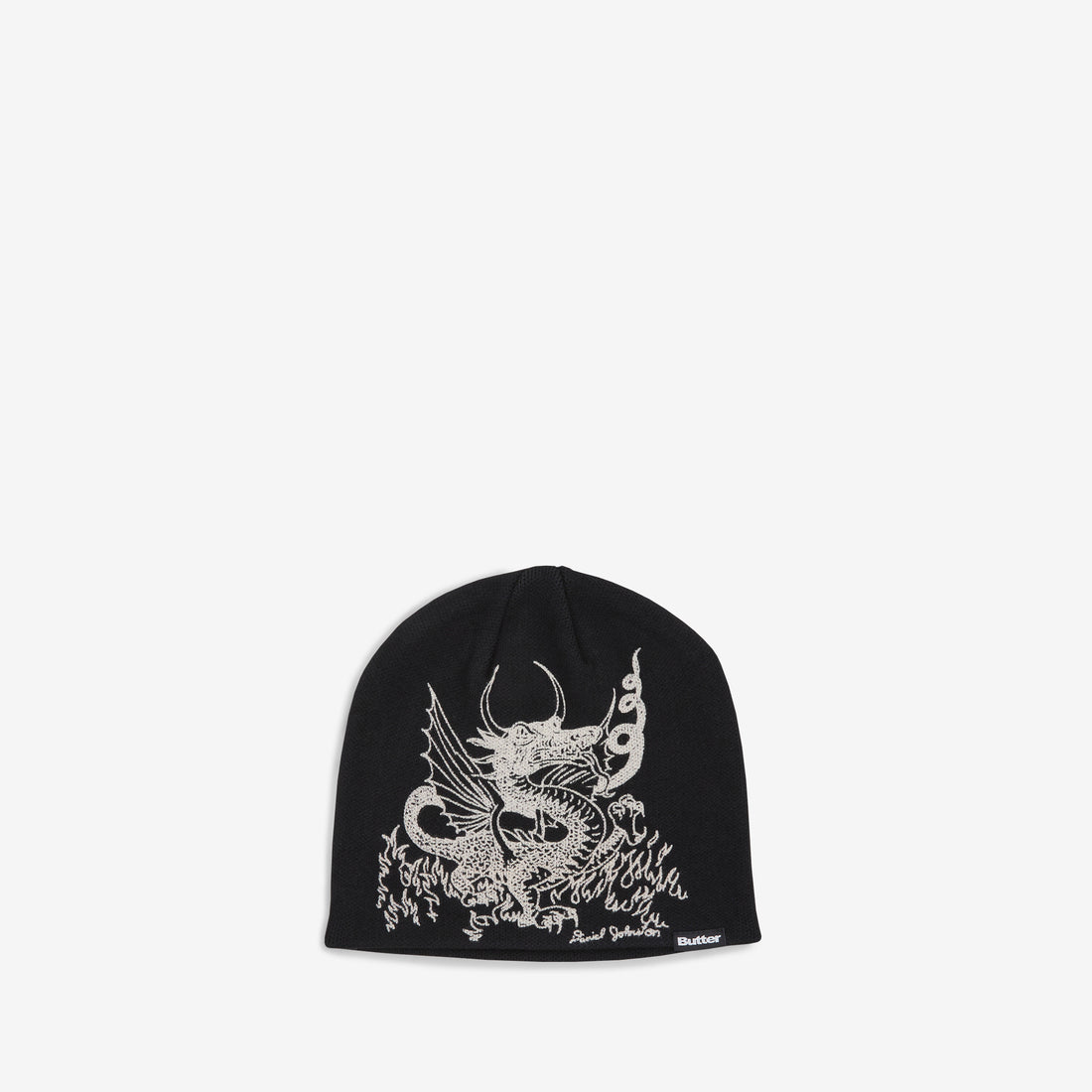 Daniel Johnston Dragon Skully Beanie Black Headwear