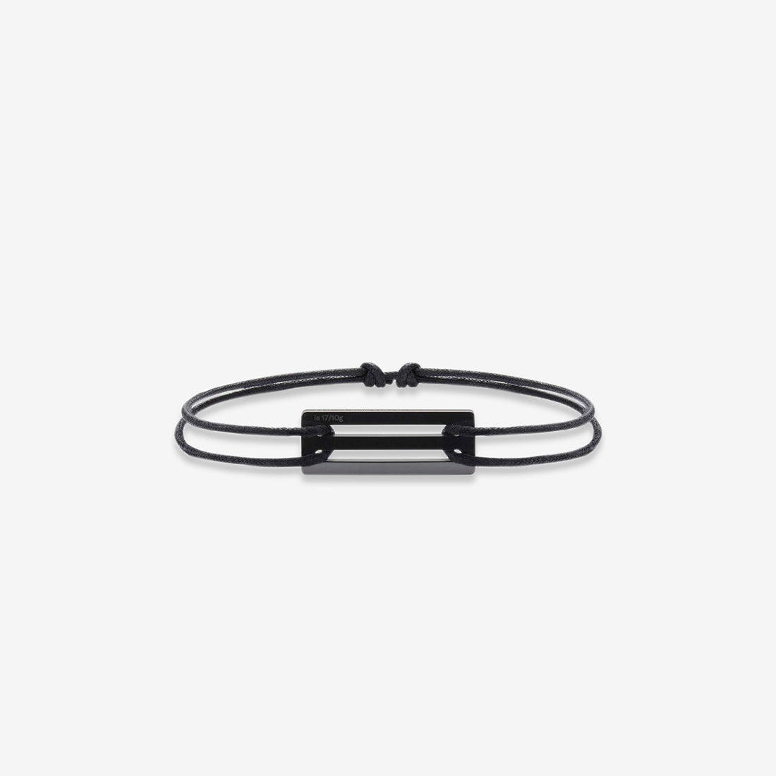 1.7g Polished Black Ceramic & Polyester Cord Bracelet Jewellery