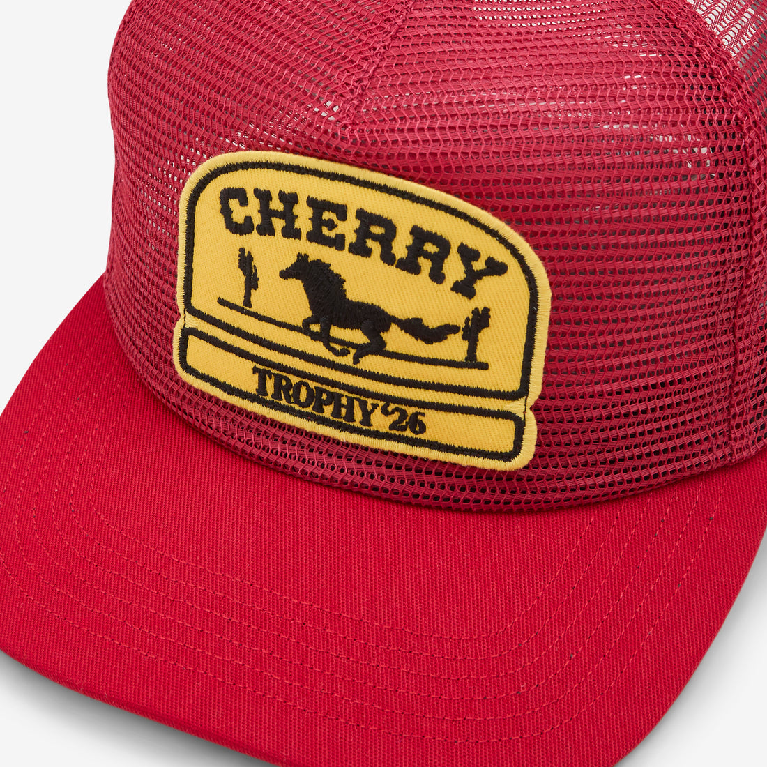 Mesh 5 Panel Trucker Red Headwear