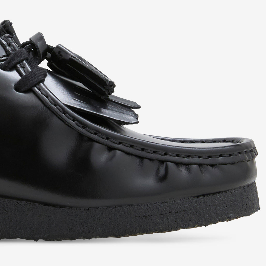 Wallabee Black Hishine Leather Footwear