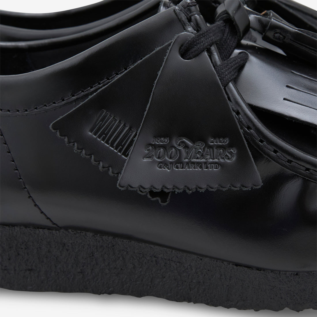 Wallabee Black Hishine Leather Footwear