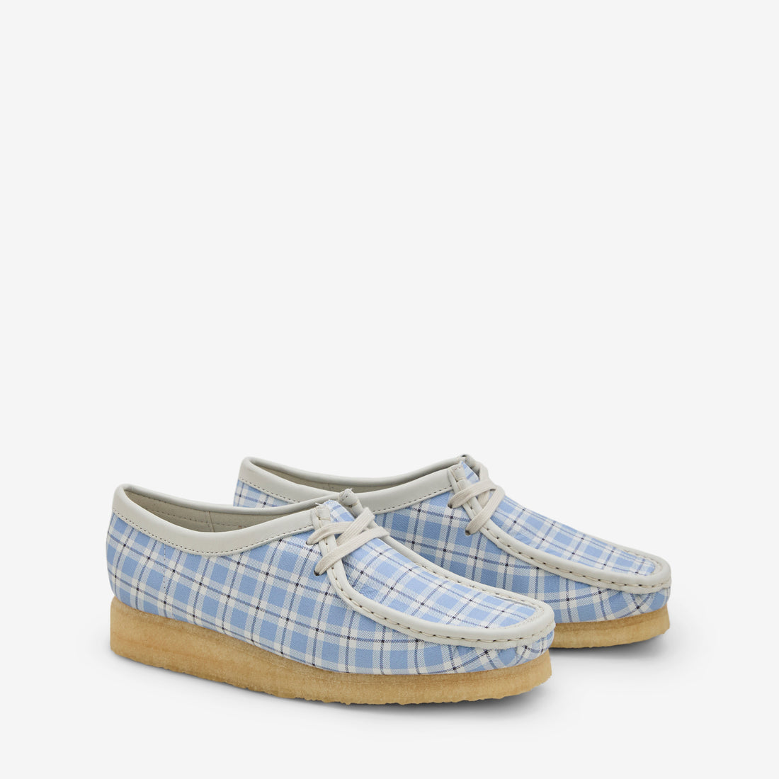 Women's Wallabee Blue Check Footwear
