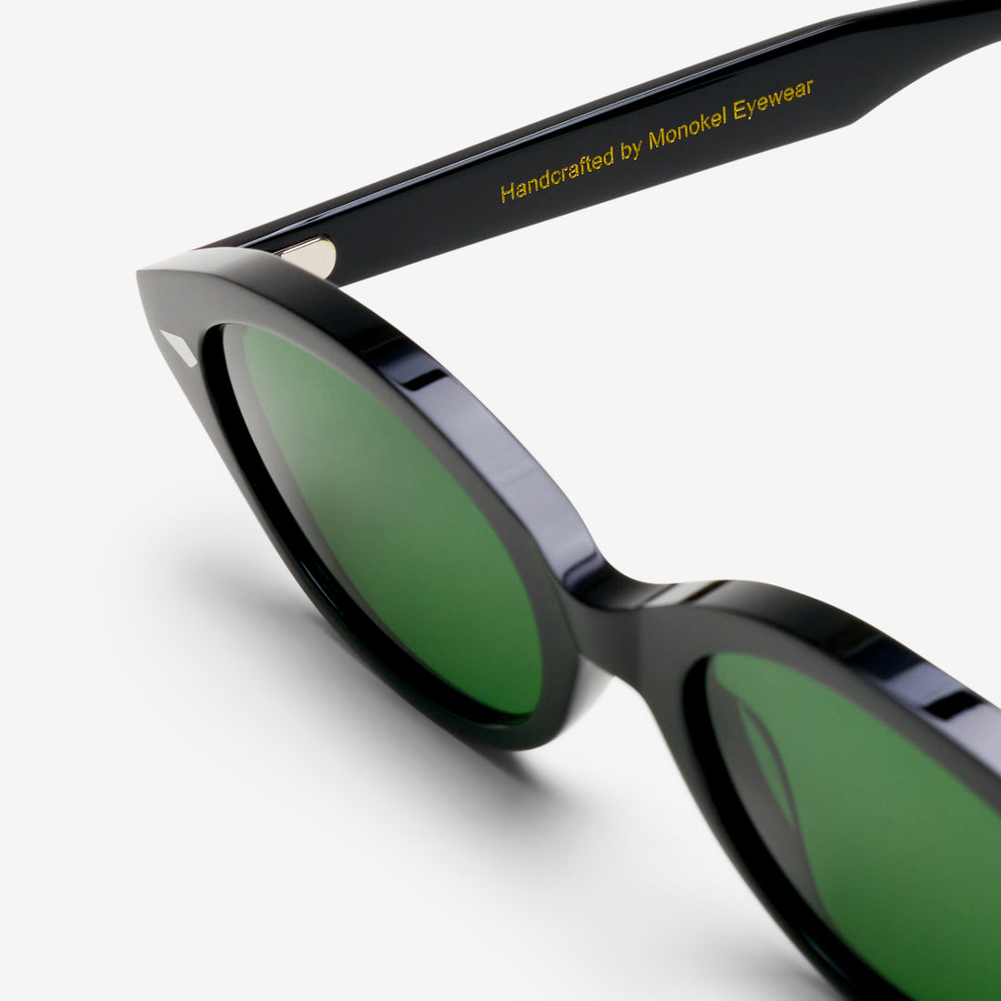 Clara Black | Green Solid Lens Eyewear