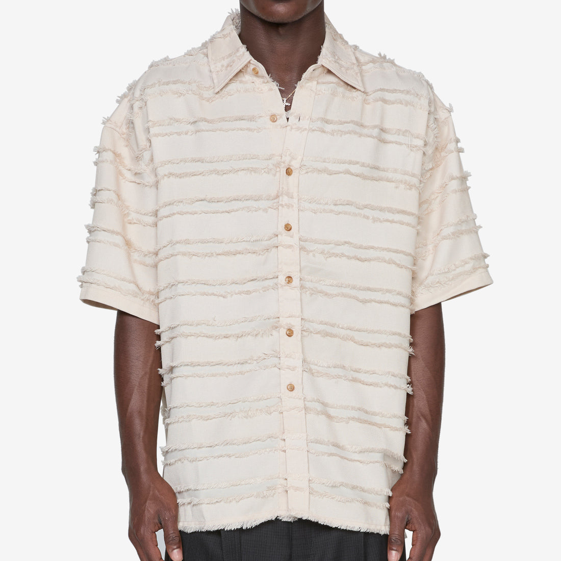 Boxy Short Sleeve Shirt Bone Shirts