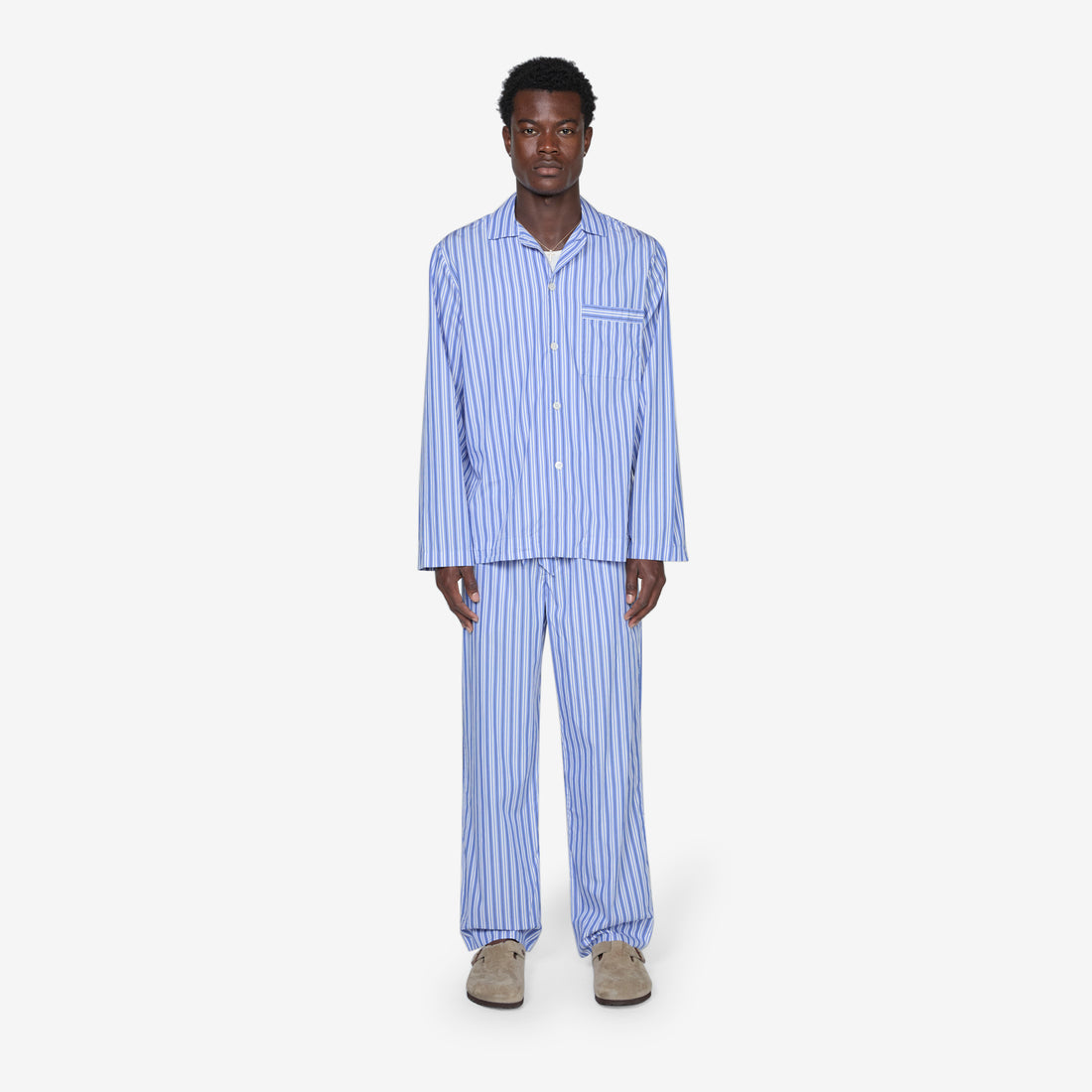 Cotton Poplin Pyjama Shirt Penny Stripes Shirts