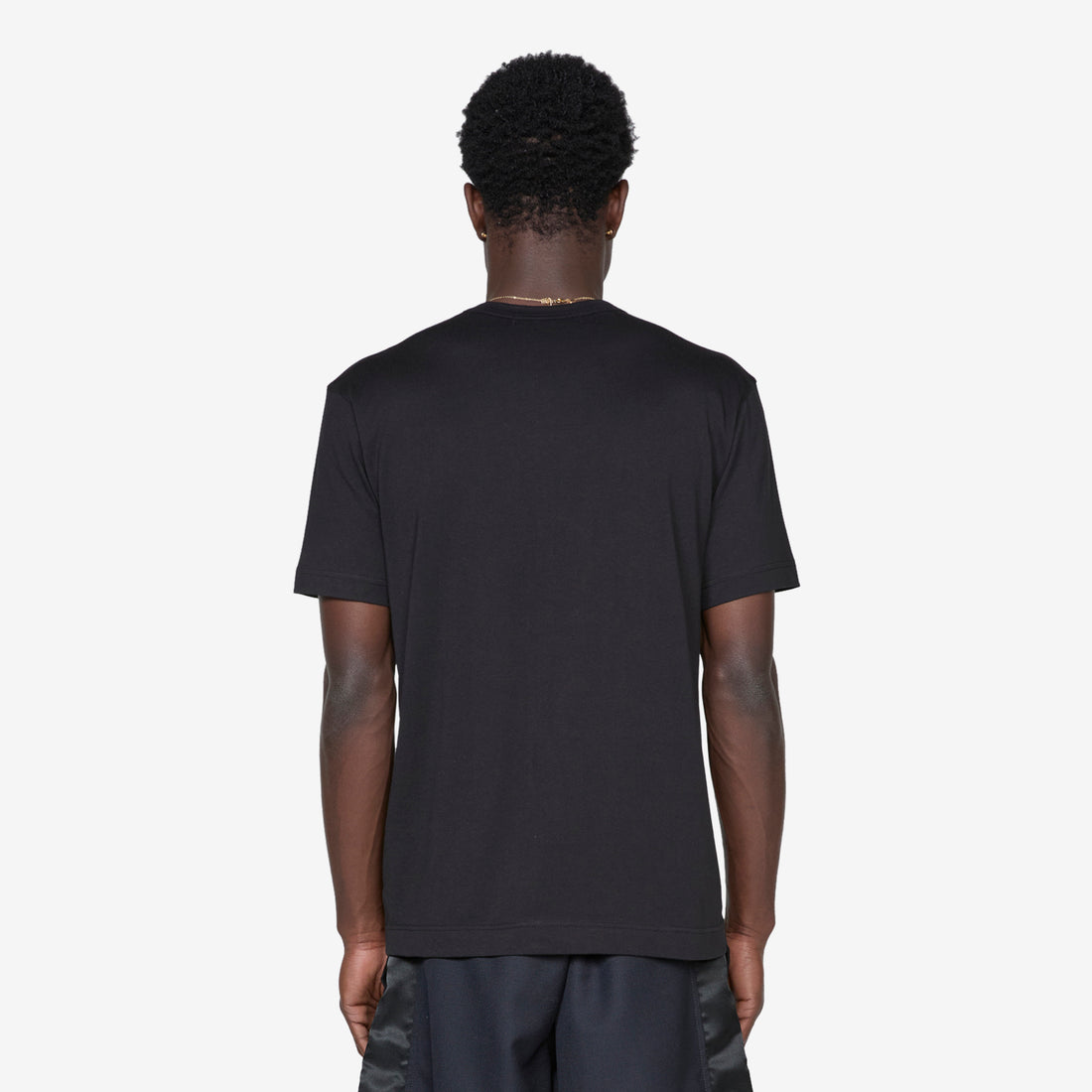 Oversized Asymmetric Hem T-Shirt Black Tees