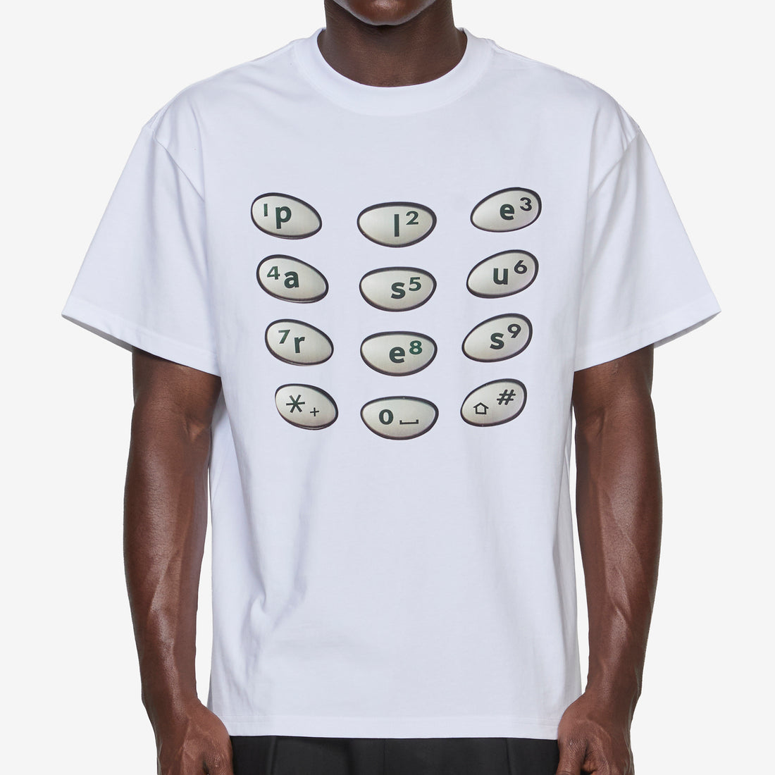 Buttons T-Shirt White Tees