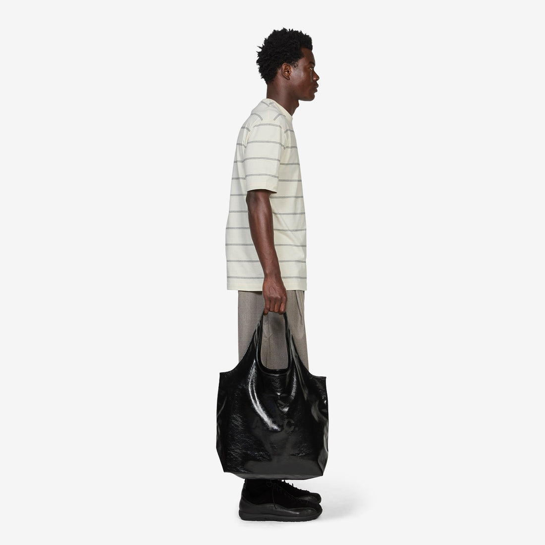 Ninon Tote Bag Cracked Black Bags