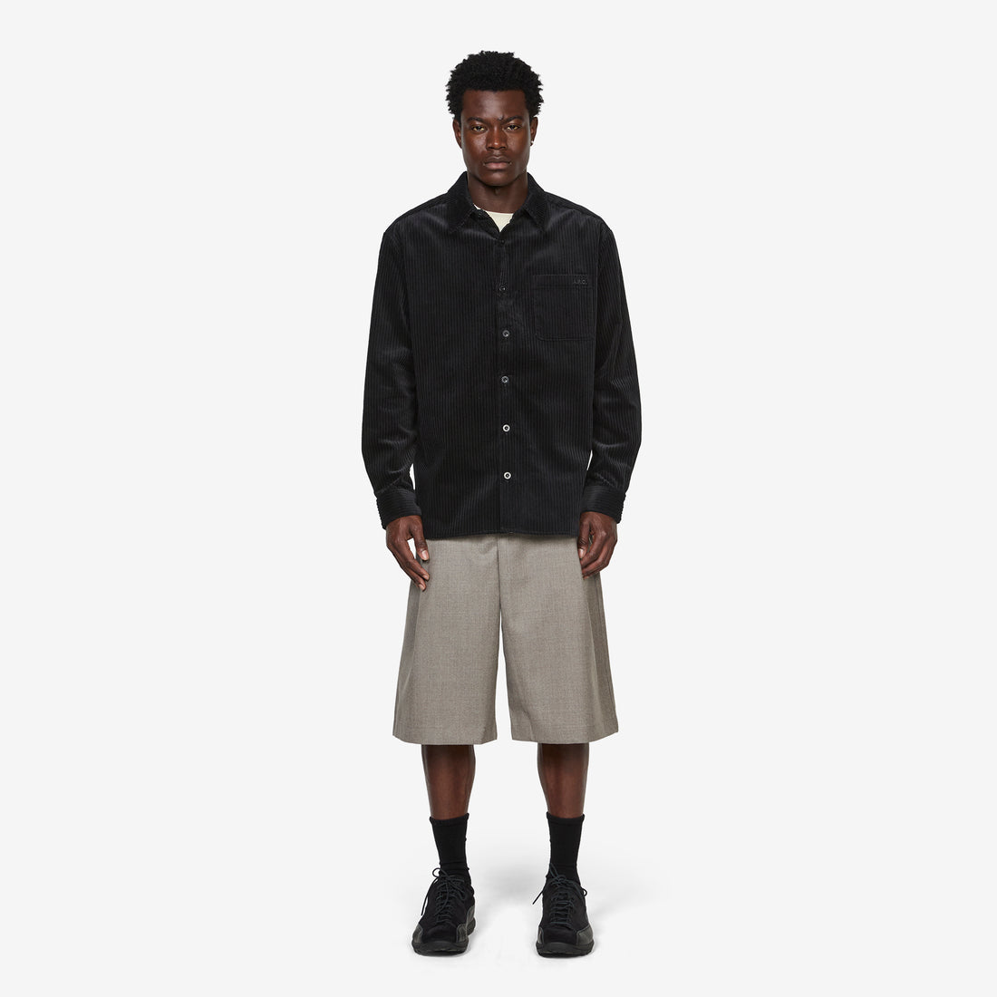 Malo Logo Overshirt Black Shirts