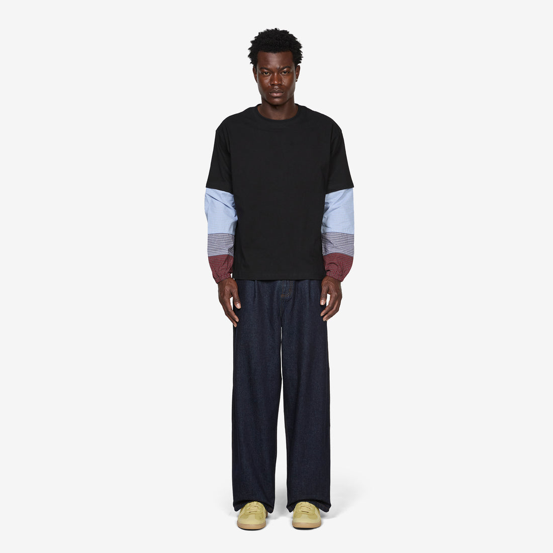 Tartan Heavyweight Longsleeve Black Tees